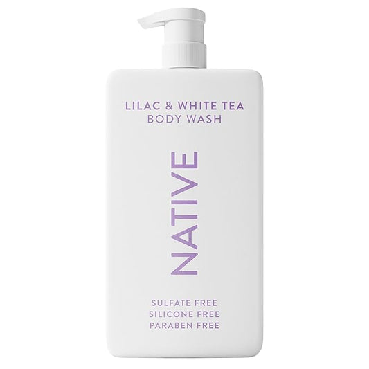 Native Sulfate Free Body Wash Contains Naturally Derived Ingredients | for Women & Men| Lilac & White Tea, 36 oz