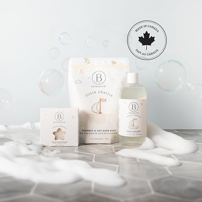 Bathorium Little Charlie Konjac Body Sponge, Gentle & Cleansing Sponge for Babies, Sensitive Skin, 100% Pure Konjac, Ideal for Daily Use, 1 Each