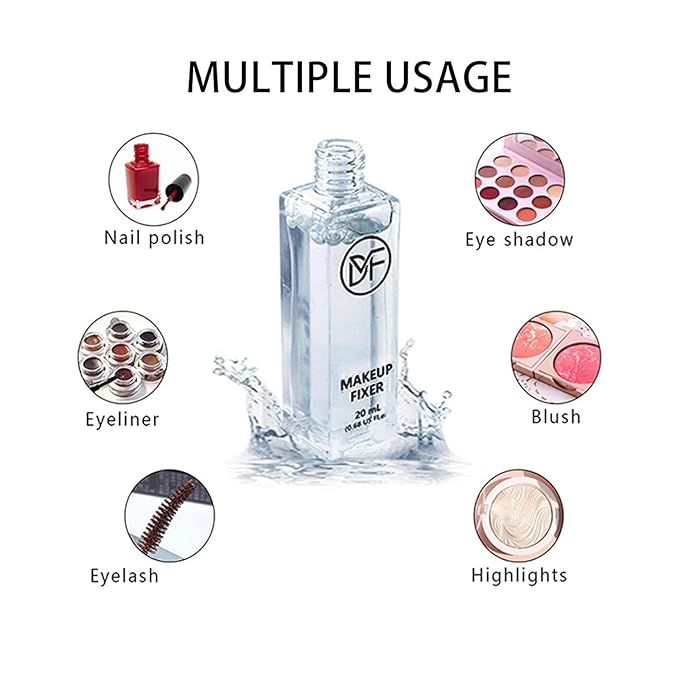 MakeupFixer Cosmetics Pigment Activator,Makeup Mixing Liquid,Durability Waterproof Transparent Make-up Fixer Liquid Drops,Eyeshadow Sealant 20mL/0.68US FL OZ