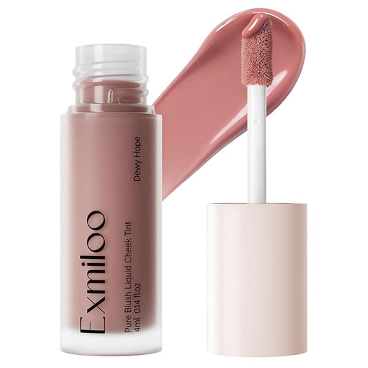 Exmiloo Liquid Blush for Cheeks, Lightweight Liquid Blush for a Natural Look, Buildable & Smooth Sheer Dewy Finish, Vegan & Cruelty-Free, Dewy Hope