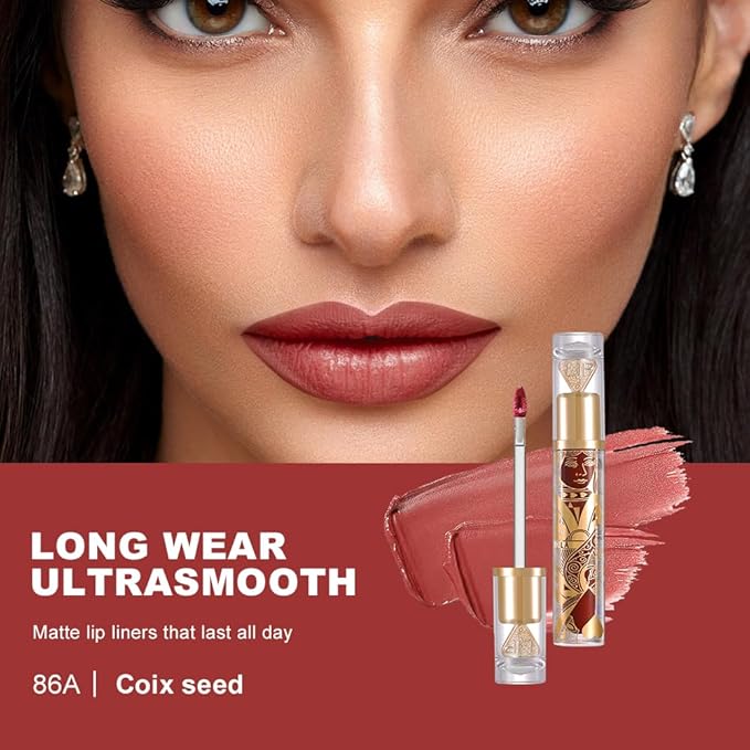 Matte Velvet Lip Stain, Long-Lasting Lip Tint, Waterproof Non-Sticky Lip Color, Transfer-Proof Smudge-Proof Lip Stain, Cloud-Like Soft Blurring Texture with Misty Velvet Finish, Maple Rose-86A