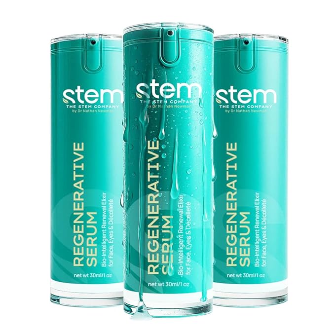 STEM Natural Intelligence 3 Pack ReGen³ Bundle, Face ReGenerative Serum for Women, Facial Moisturizer Skin Care Peptides Serum, Luxury Face Moisturizer for Women, Antioxidant Support Serums, 1 oz each