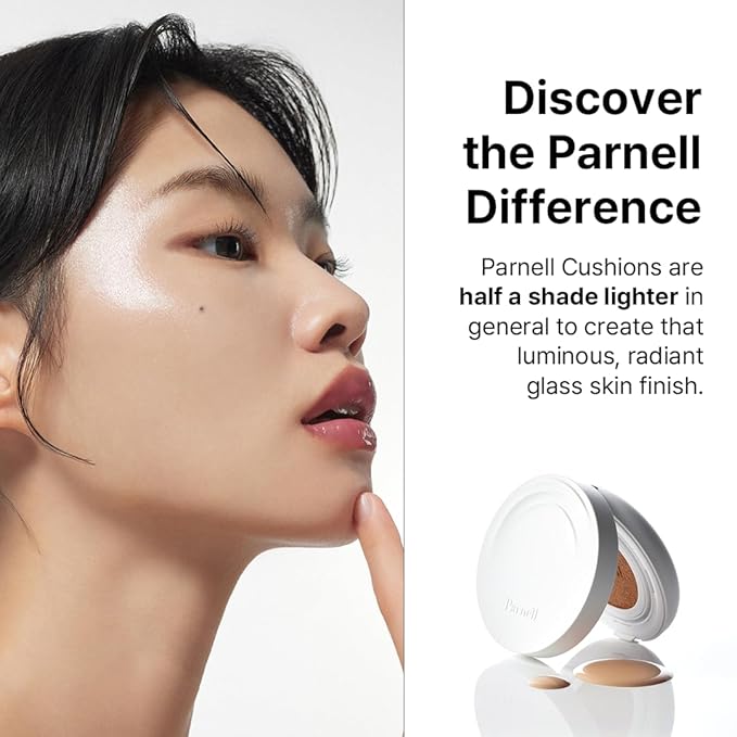 Parnell Cicamanu Serum Cushion 51C Suede 0.52 fl oz | Hydrating Serum Foundation for Soothing, Pore Blurring & Radiant Glass Skin | Lightweight Korean Cushion for Sensitive Skin | K-Beauty