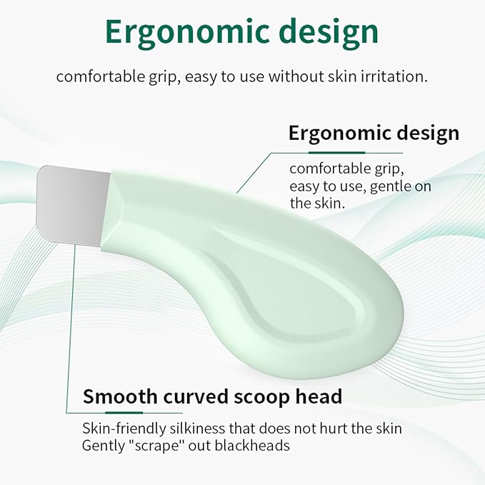 Vangines Silicone Nose Blackhead Remover/Face Spatula for Deep Cleaning Black Head Removal.Mild and Safe Skin Scrubber for Remove Facial and Nose Ehead（Green）