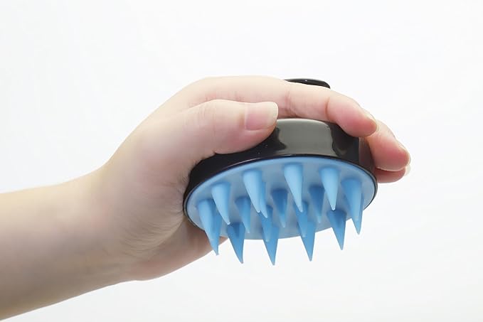 KMJILS 2-Pack Scalp Massager Shampoo Brush - Soft Silicone Exfoliating & Relaxing Head Massage Tool for Dry/Wet Hair Care - Relieves Stress, Dandruff & Itchy Scalp