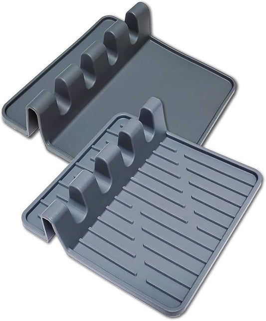 Paint Brush Holder Set, Portable Silicone Stands with 4 Slots, 2 Pack