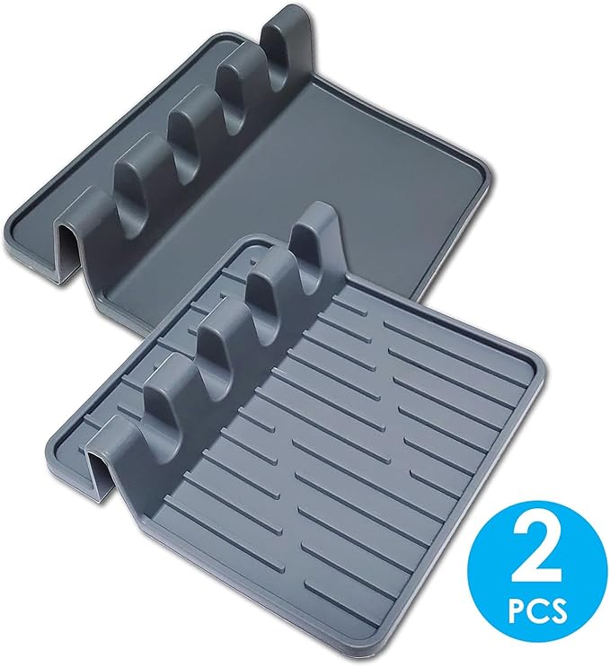 Paint Brush Holder Set, Portable Silicone Stands with 4 Slots, 2 Pack
