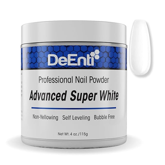 DeEnti Acrylic Nail Powder - 4oz Sugar White|Professional Grade, Bubble-Free Acrylic Powder for Nails | Long-Lasting, Chip-Resistant Nail Acrylic Powder for Carving, Extensions & Fake Nails
