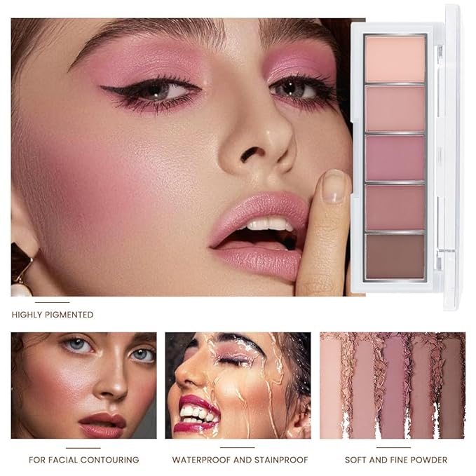 Mini Matte Rose Nude Eyeshadow Palette – Dusty Rose, Mauve Pink & Cocoa Brown Neutral Eye Shadow, High-Pigment Blendable Long-Lasting Soft Glam Pink Brown Makeup for Daily Natural Looks & Mature Eyes