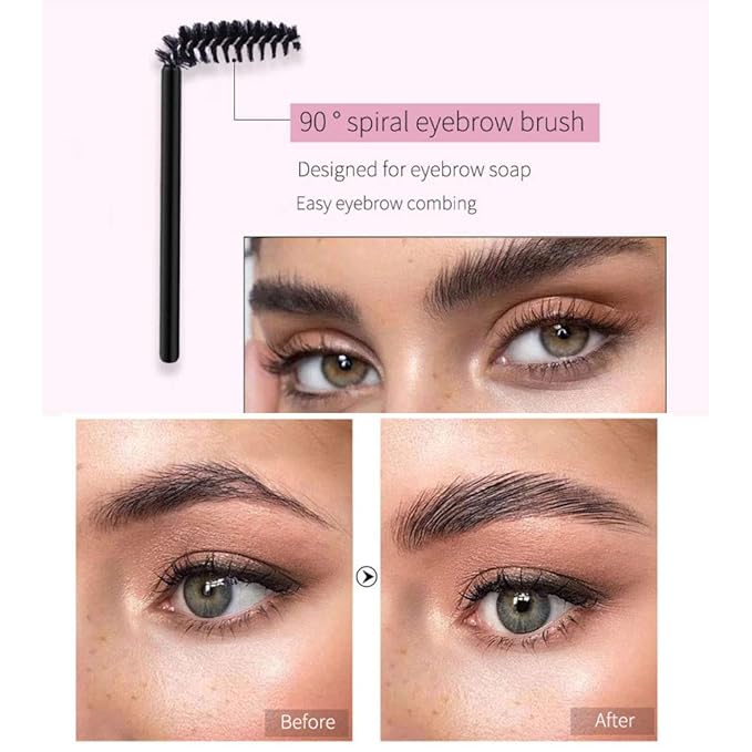 2 Pack Eyebrow Soap Kit, 4D Brows Gel Long Lasting Eyebrow Setting Gel Waterproof Eyebrow Makeup Balm Pomade Cosmetics (0.7 Ounce (Pack of 2))