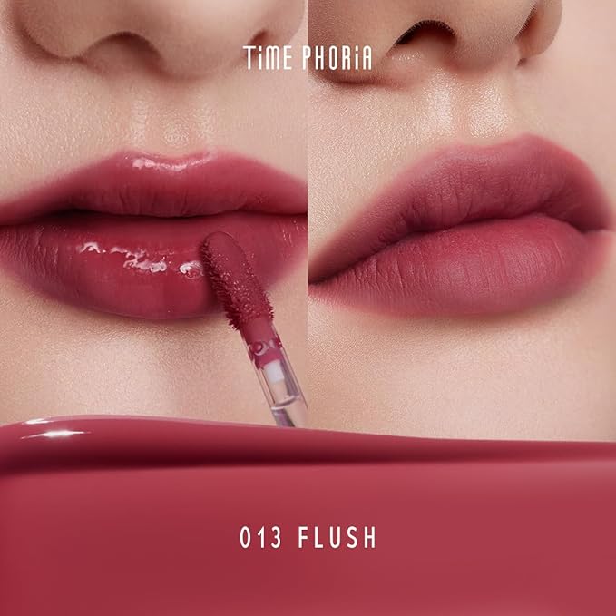 Altera Blurring Lip Tint 013 Flush, Medium Pink Glossy to Soft Matte Finish, Blur Lip Lines, Weightless No-Sticky Airy Velvet Texture, Vibrant Hydrating Long-Lasting Lip Stain