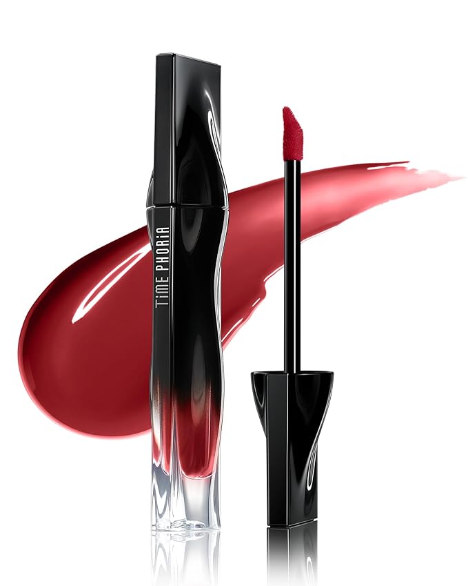 Stellar Dust Lip Stain 09 Enigma, Waterproof Transfer-Proof Lip Gloss, Deep Red Brown Tinted Glossy Finish, High-Pigment Vibrant, Hydrating Lightweight Long-Lasting Lip Makeup for Women