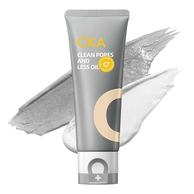 CKA Deep Pore Cleanser, Facial Foam Cleanser Oil Control Makeup Remover 2 in 1 Dual-Chamber, Minimizes Blackhead with Amino Acid, Daily Face Wash for Oily/Sensitive Skin