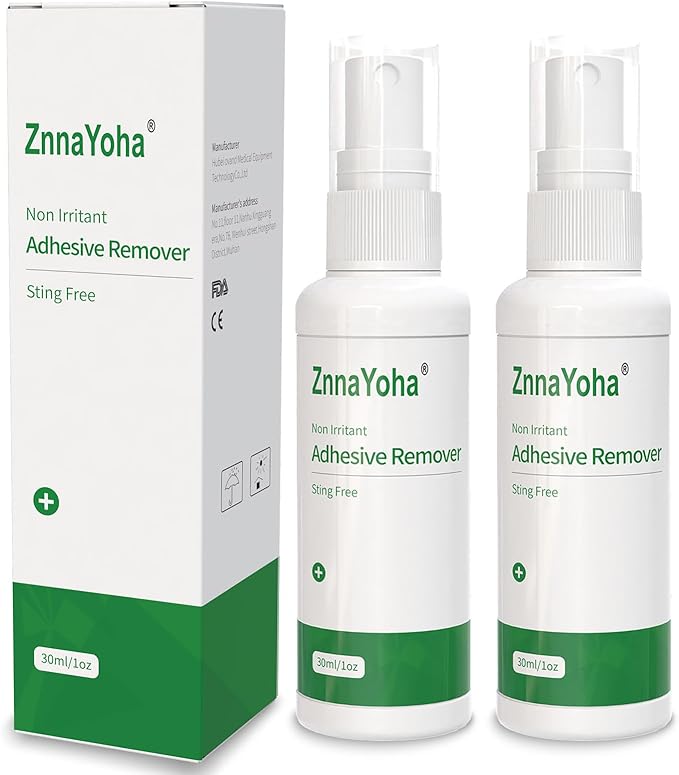 Adhesive Remover Spray,No Sting Medical Adhesive Remover for Skin,Ideal for Ostomy Patients, Sensitive Skin and Bandage Removal, Alcohol Free,2oz/ 60ml