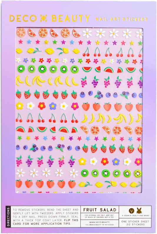 Deco Beauty Fruit Salad- Super Thin & Easy-to-Apply Nail Art with The Cutest Designs - Durable & Long-Lasting Nail Art Stickers and Decals for Women, for DIY at-Home Manicures & Salon-Quality Nails