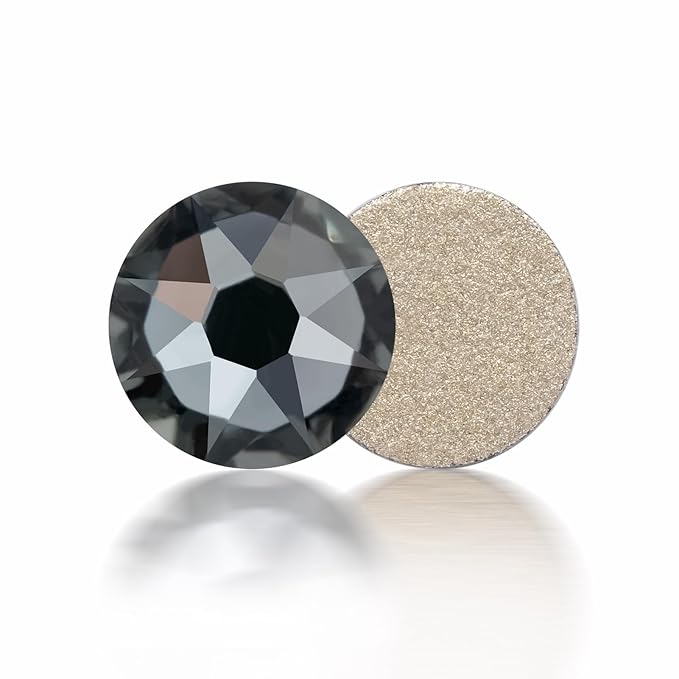 Meibite Gray Flatback Rhinestones, Glass Rhinestones for Nail Art and Craft, Glue Fix, Loose Crystal Gemstones(Gray, SS20, 1440pcs, 4.6-4.8mm)