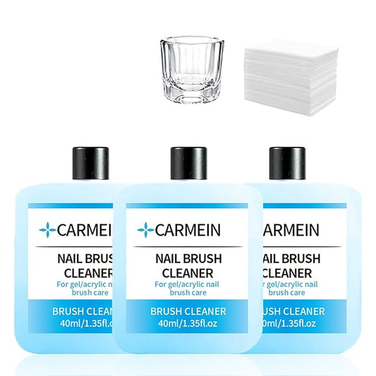 Nail Brush Cleaner - Special for Gel/Nail Art Brushes & Makeup Brush Care, Must-Have for Renewal, 40ml/1.35fl.oz (3pcs Nail Brush Cleaner)