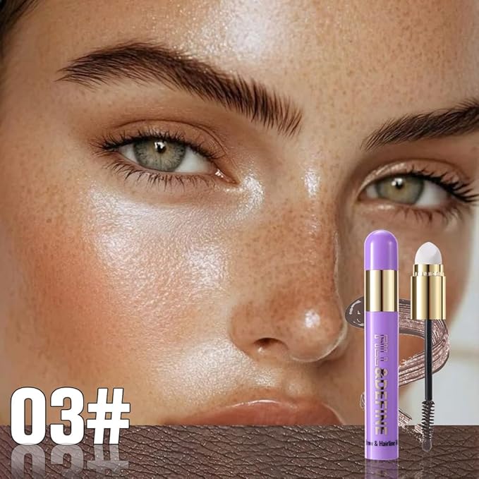 3 in 1 Hair Color Concealer Eyebrow Gel For Women, Waterproof, Long Lasting,Transfer-proof, suitable for eyebrows, beard, and hairline,With features a blending sponge applicator,Medium Brown