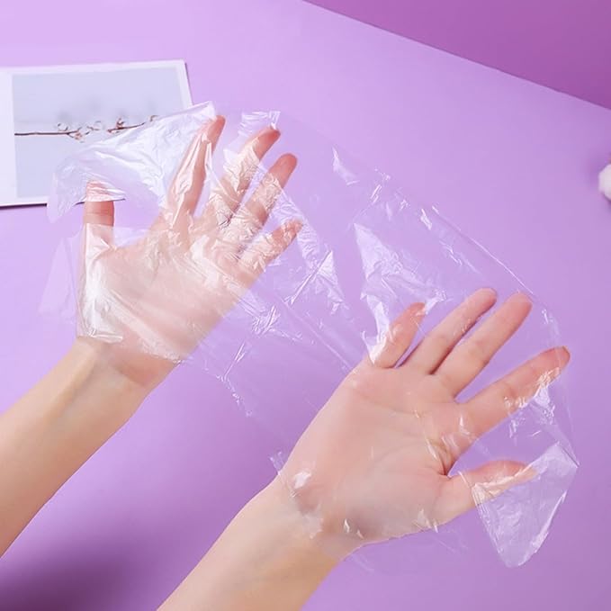 OATIPHO Disposable Neck Mask Patches 200Pcs PE Plastic Toner Mask Sheets Hydrating Skin Care Salon Use