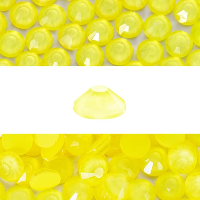 Novani 3000 Pieces Flatback Rhinestones Glass Round Gems Mocha Citrine Crystals for Nail Art DIY Crafts Clothes Shoes,SS10,2.7-2.9mm