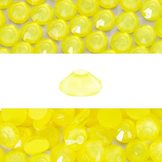 Novani 576 Pieces Flatback Rhinestones Glass Round Gems Mocha Citrine Crystals for Nail Art DIY Crafts Clothes Shoes,SS30,6.4-6.6mm