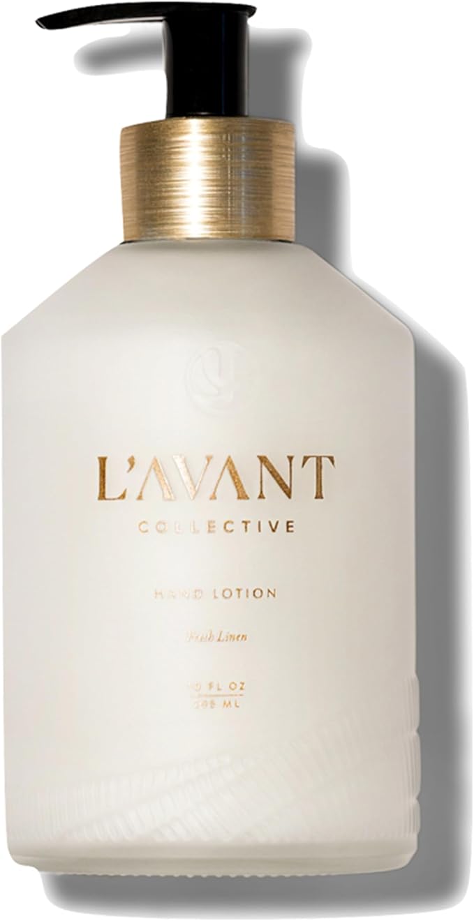 L'AVANT Collective Luxury Hand Lotion - High Performing Moisturizing Hand Cream for Dry, Cracked Hands, Nails & Cuticles - Hydrating Shea Butter Formula (10 oz, Fresh Linen)
