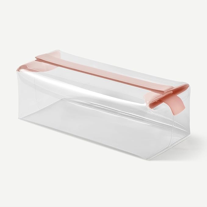 Cadence Parcel - Clear Kit with Magnetic Closure - Durable and Leak-Resistant Travel Toiletry Kit - Modular Design - Hygiene Bag for Travel Essentials - 4 Qt - Rose