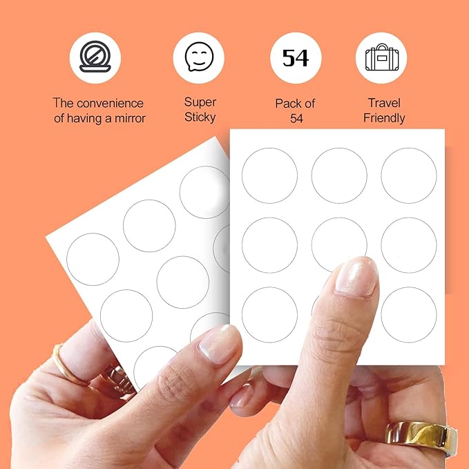 Acne Pimple Patches for Face 54 Count with Mirror Case for Day & Night Use - Hydrocolloid Pimple Pads, Emoji-Themed Blemish Dots, Clear Skin Treatment (Invisible)