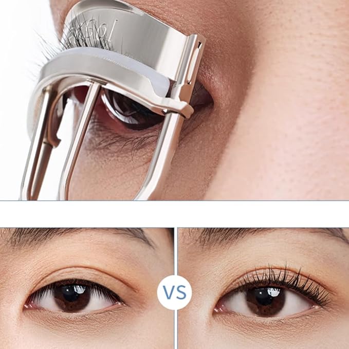 GöSol Eyelash Curler w/3 Replacement Pads (Soft/Medium/Firm) - Professional Lash Curler for Natural, Fake, Curly or Straight Lashes, Includes Protective Cover