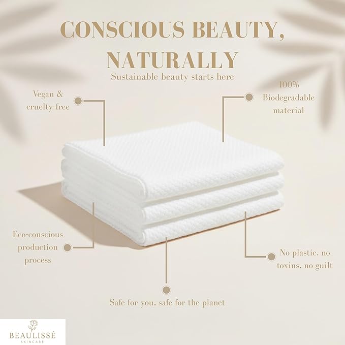 BEAULISSÉ™ Disposable Face Towel - Facial Towels Disposable - Face Towels - Face Cloth - Clean Towels XL - Make Up Towels for Face - Skin Towels - Dry face Wipes