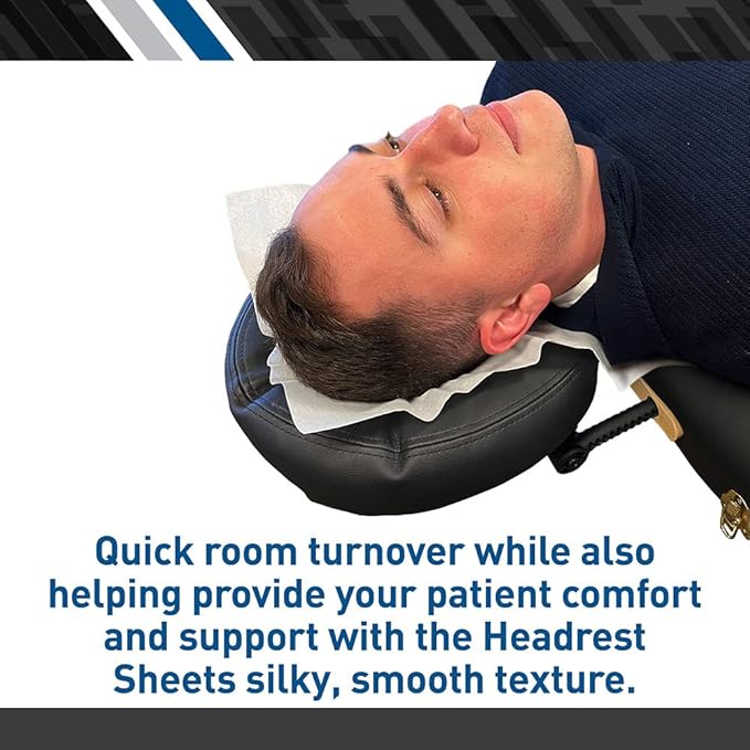 BodyMed® Premium Headrest Paper Sheets – With Slit – Disposable Medical Face Barrier – Exam Paper Sheets – Case of 1,000 – 12" x 24" – White
