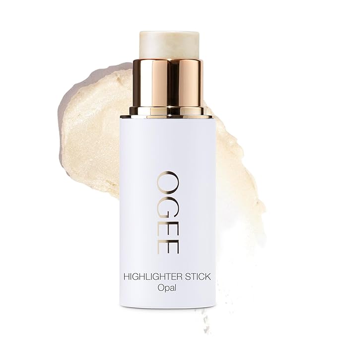 Ogee Sculpted Face Stick (OPAL - STARLIGHT WHITE) Certified Organic Highlighter Makeup - Multi-Use Glow Highlighter Stick