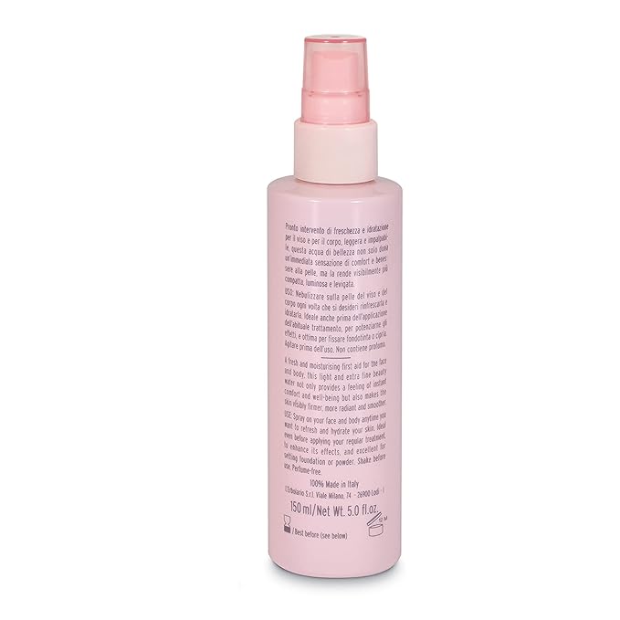 L’Erbolario Hyaluronic Acid Beauty Water Spray for Face and Body - Face Mist and Body Moisturizer Spray - Skin Toner - With Coconut Pulp - 5 oz