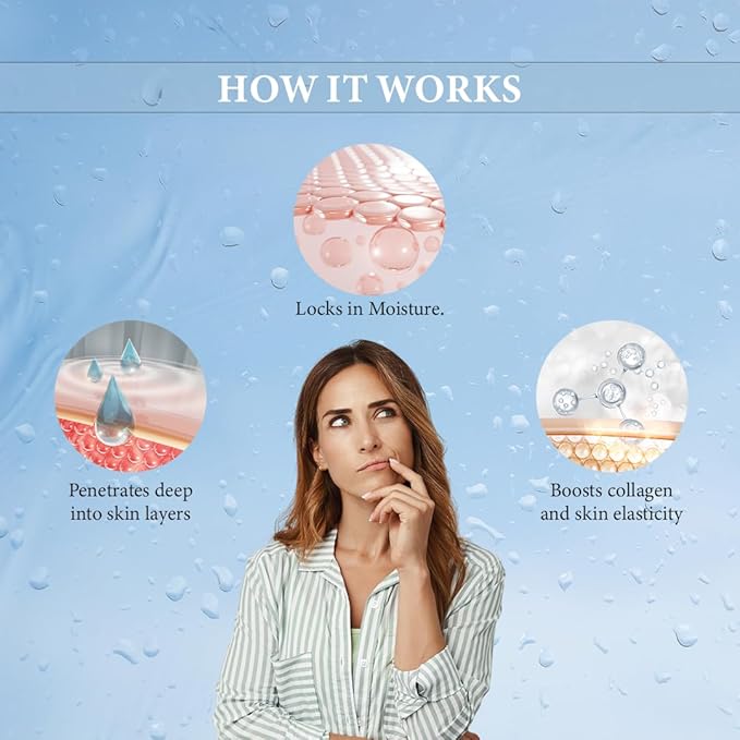 Hyaluronic Acid Serum with Vitamin C & E – Deep Hydration, Brightening & Anti-Aging | Plumps, Smooths Fine Lines & Wrinkles | Lightweight, Non-Greasy, Fragrance-Free
