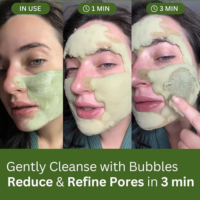 Holy Basil Bubble Deep Mask – Holy Basil & Carbonated Water for Cleansing Pores & Blackheads, Korean Clay to Bubble Wash-Off Pack (90g / 3.17 oz) (1)