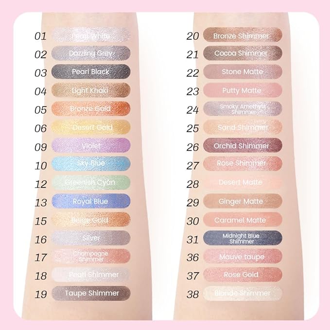 evpct 1Pcs Stone Matte Cream Eye Shadow Brightener Sticks for Eyes Waterproof Pigmented, Double Ended Cream Eyeshadow Stick Pencil Pen with Applicator, Eye Shadow Palette Highlighter Makeup 22