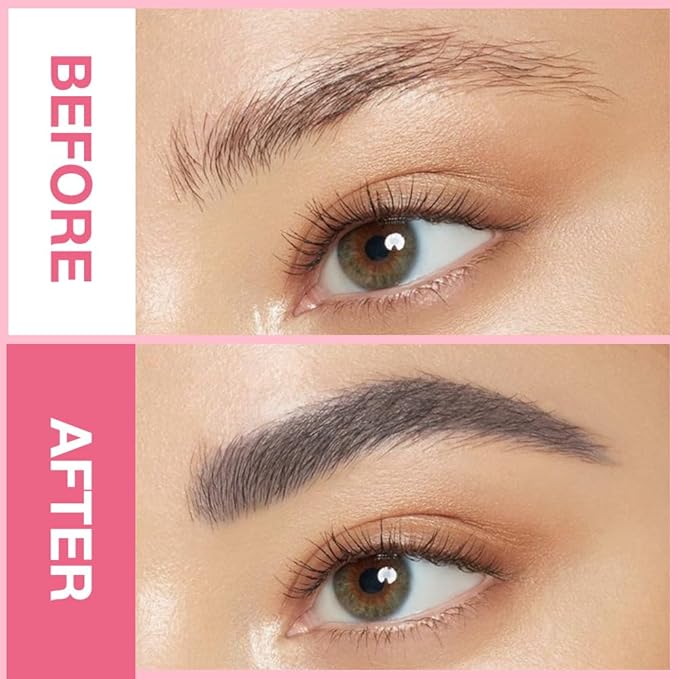 3Pcs Waterproof Eyebrow Pencil, Professional Makeup Micro Brow Pencil, Double-ended ultra-fine eyebrow pencil, Ultra-Fine Mechanical Pencil (3, 02#Dark Gray)