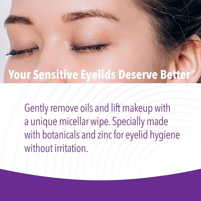 iVIZIA Micellar Eyelid Cleanser for Eyelid Cleansing, Rinse-Free, Gently Removes Makeup, 3.3fl oz Bottle