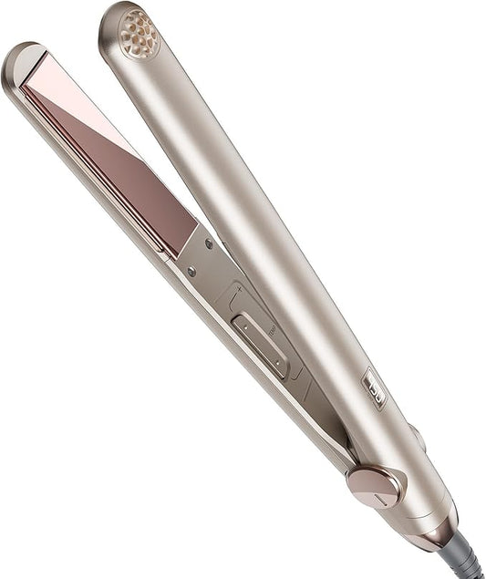 TYMO Flat Iron Hair Straightener - Titanium Hair Straighteners for Women, 1 Inch Professional Travel Flat Iron, Portable Straightener and Curlers with 10s Heat Up, 32 Temp, Dual Voltage & LED Display