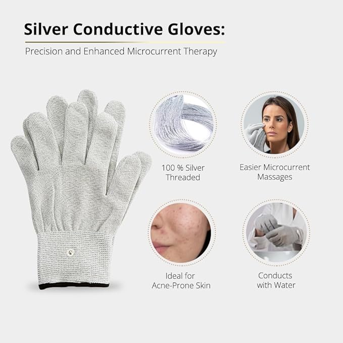 7E Wellness MyoLift Mini Bundle – Mini Microcurrent Facial Device with Conductive Eye Mask, Forehead & LipMasks, Conductive Gloves & RestoreGel –Non-Invasive Skin Care for Anti-Aging & Skin Tightening