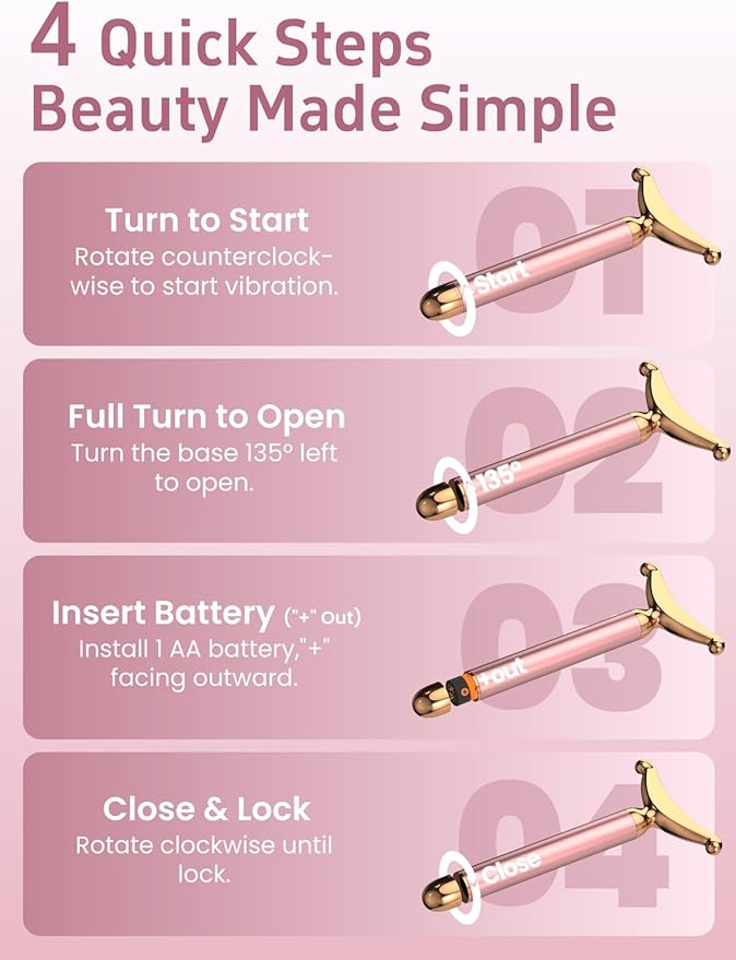 Electric Facial Massager & Neck Lifter, Lymphatic Drainage Depuffer, Jawline Sculpting, Skin Firming, Under-Eye Care, Soothing Vibration, Pairs with Serum, Ergonomic Metal Body, at-Home Spa Results