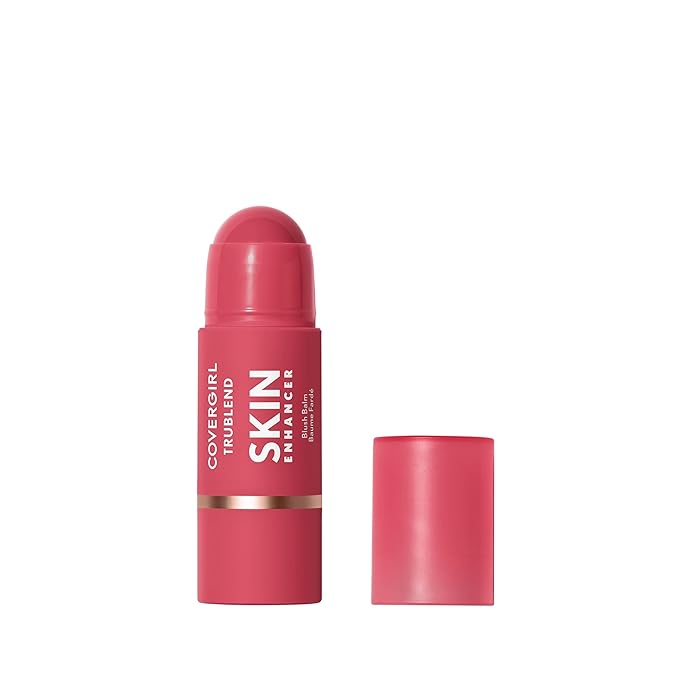 COVERGIRL Trublend Skin Enhancer Blush Balm Stick, Vegan Formula, Easy to Use, Glides on Effortlessly, Non-Greasy, Doesn't Crease - 205 Spiced Rose (Bright, Warm Mauve)