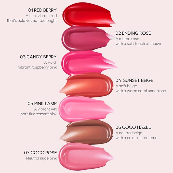 Pudding Glow Korean Lip Tint | Natural Lip Stain | Gloss to Stain | Long-Lasting & Non-Sticky | Lightweight Lip Tint | 0.14 oz. (07 COCO ROSE)