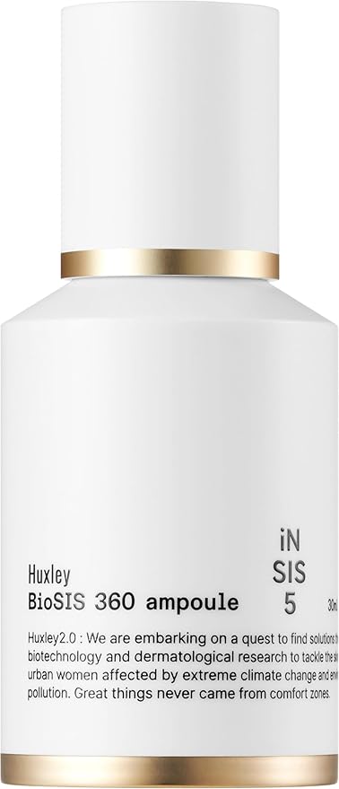 Huxley BioSIS 360 Ampoule 30 mL – 2025 Glowpick #1 Anti-Aging Essence/Serum | Collagen Complex & Firming Gel-Serum for Fine Lines & Elasticity