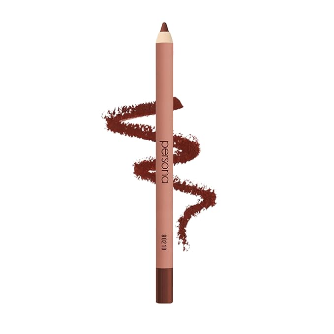 PERSONA Lip Liner Pencil | Creamy, Long-Wear Matte Pencil with Jojoba Oil | Hydrating & Easy to Apply | Shapes, Defines & Contours Lips | Vegan, Cruelty-Free, Paraben-Free | Made in USA, 90210