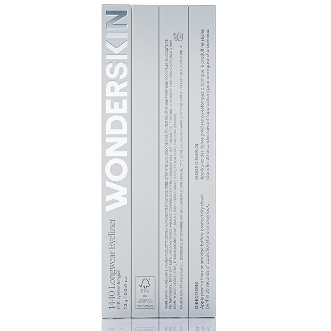 Wonderskin Eyeliner Pencil, 1440 Longwear Blue Purple Eyeliner Pencil - Waterproof, Sharpenable & Smudge Proof