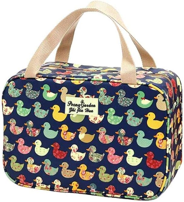 Hjkiopc Large Makeup Bag Toiletry Bag for Women Make Up Bag Cosmetic Bag Toiletries Bag Brush Bags for Traveling (Navy Duck)