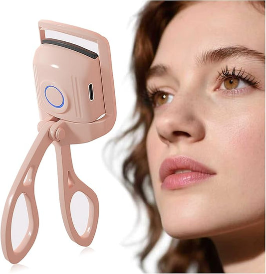Anazzly Heated Eyelash Curler, Rechargeable Electric Eyelash Curler, 3-Level Temperature Control, 24 Hour Long Lasting Curl, Suitable for All Beauty Enthusiasts