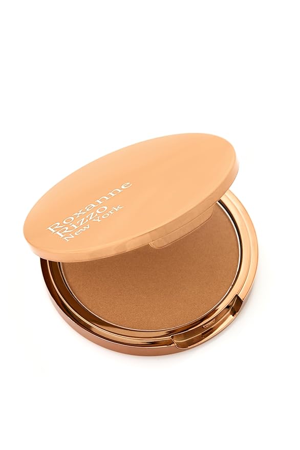 Mulberry Street Powder Bronzer by Roxanne Rizzo - Delicately Infused with a Golden Undertone - Experience a Golden Highlight Without Shimmer - Perfect for Adding Warmth and Dimension to Your Look
