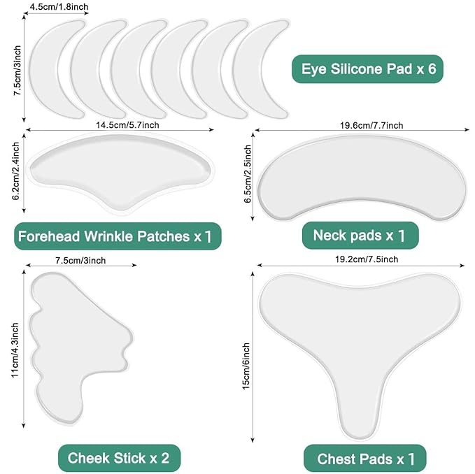 Neck Wrinkle Patches, Anti Wrinkle Silicone Patches，Reusable Chest Firming and Tightening Facial Masks, Collagen Neck Fine Line Pads for Women Reduce Fine Wrinkles, Moisturizing & Firming（11PCS)